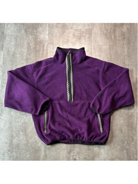 Vintage North Face Half Zip Fleece Mens Medium Aztec Made in USA